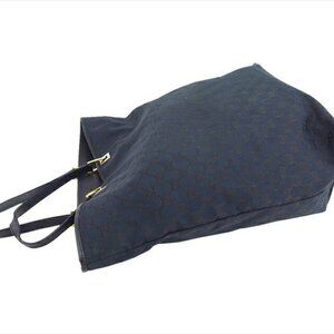 GUCCI Tote Bag Black x Gold Women Authentic secondhand